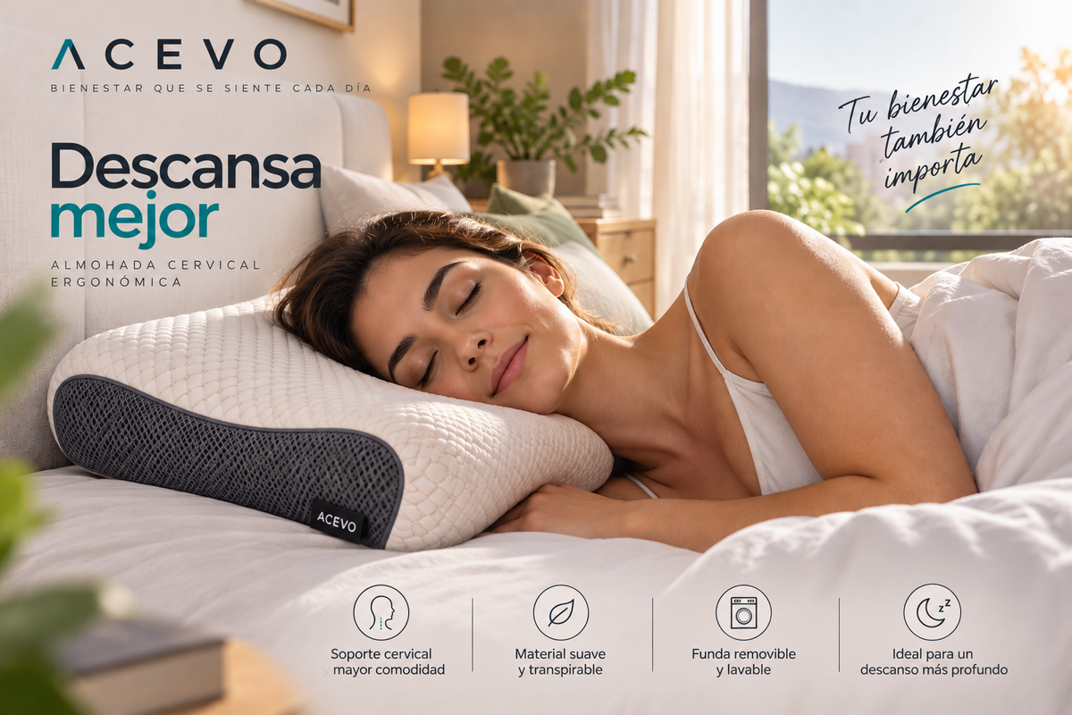 Almohada Cervical Ergonómica para Dormir