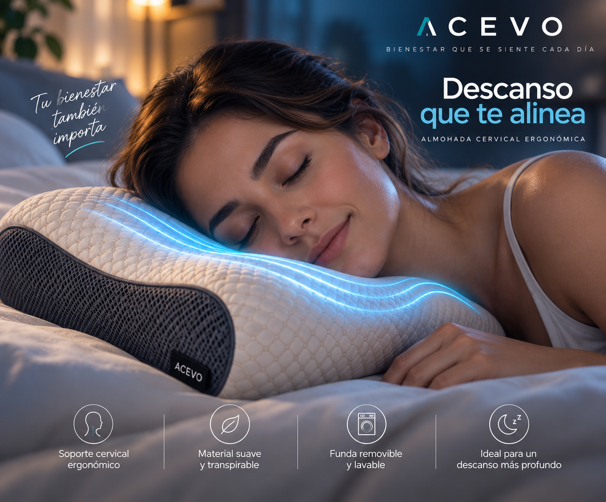 Almohada Cervical Ergonómica para Dormir