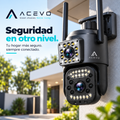 Cámara de Seguridad WiFi 360° Doble Lente para Exterior